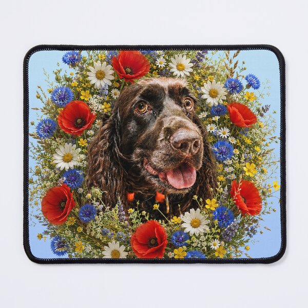 Item preview, Flowering Field Cocker Spaniel designed and sold by Les Pics'n'Pop de Lara.