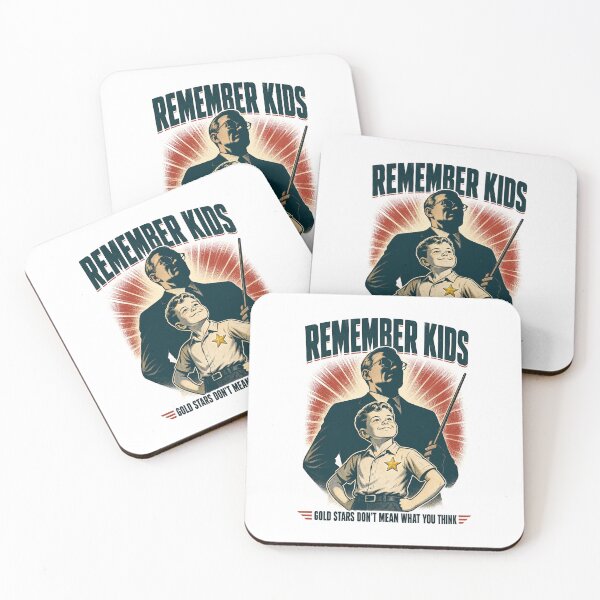 Item preview, Remember Kids Gold Stars Creepy Vintage Humor designed and sold by journeyengine.