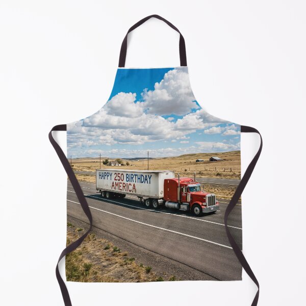 Item preview, Tractor Trailer Truck Happy 250 Birthday America designed and sold by Home Decor Art.