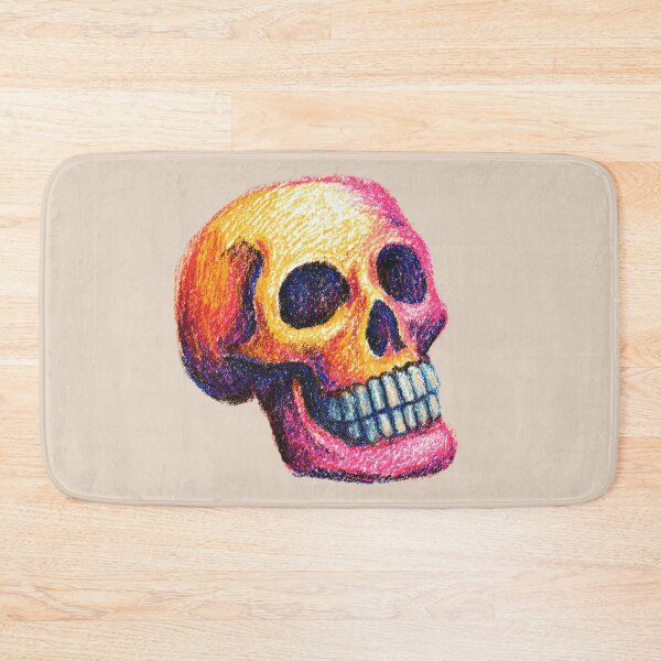 Item preview, Colorful skull in a style of crayon illustration  designed and sold by SweetLilith.
