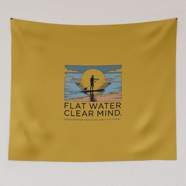 Item preview, Flat Water Clear Mind Stand Up Paddle Boarder Sunset designed and sold by Enea Kelo.