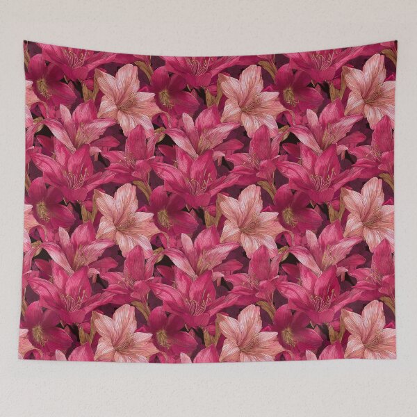 Item preview, Minimalistic Amaryllis Print  - Birthday Flower Pattern   - Christmas Gifts For Women designed and sold by RoyalStarsPatts.