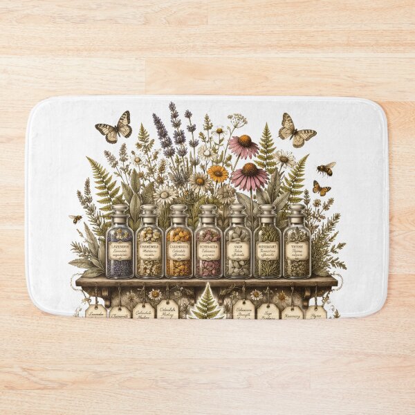 Item preview, Wall Art - Postcard - T-shirt: The Herbalist's Shelf — Vintage Botanical Apothecary Print designed and sold by ForeverPrintsOK.