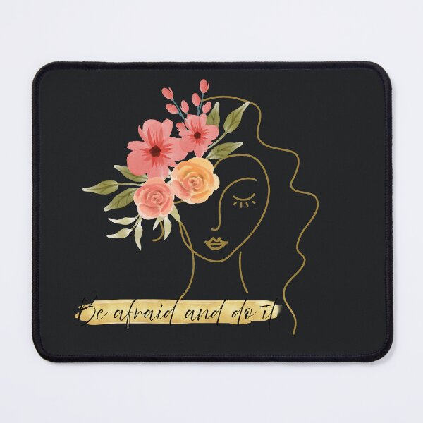 Item preview, Be Afraid and Do It - Floral Line Art Woman designed and sold by SeJaa.