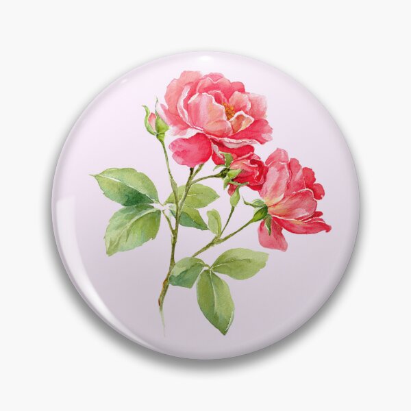 Item preview, Watercolor Pink Rose Branch designed and sold by SweetLilith.