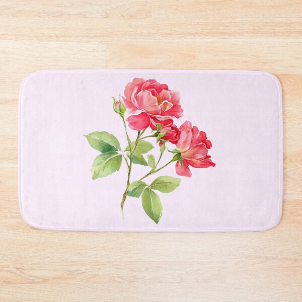 Item preview, Watercolor Pink Rose Branch designed and sold by SweetLilith.