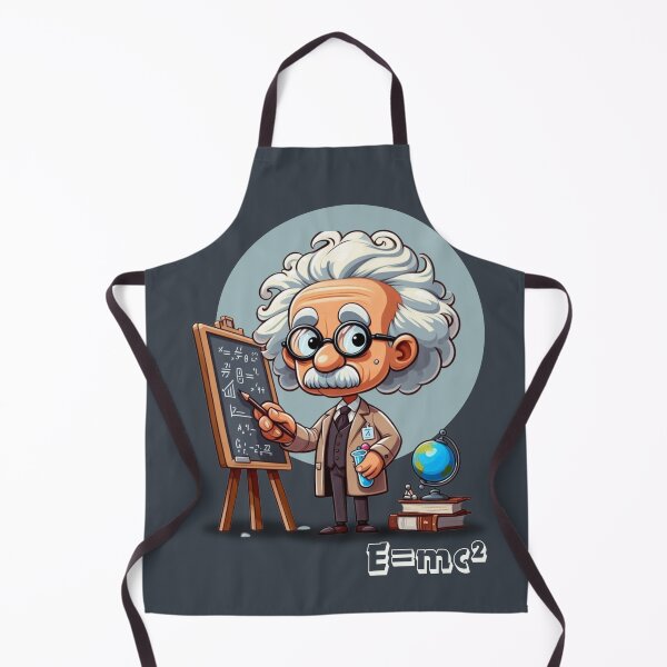 Item preview, Albert Einstein Cartoon (Blue Background) designed and sold by MusesWhispers.