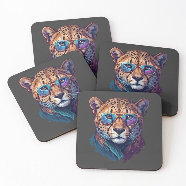 Item preview, Cool Leopard Wearing Retro Sunglasses Pop Art Portrait designed and sold by artscripts.
