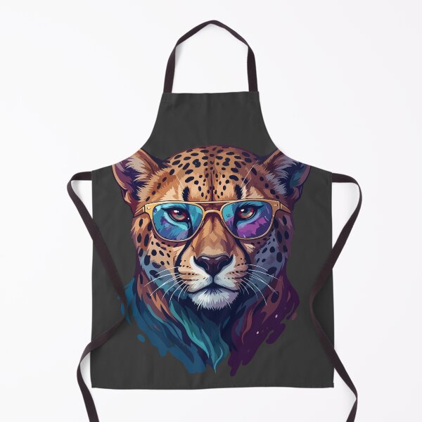 Aperçu de l'œuvre Cool Leopard Wearing Retro Sunglasses Pop Art Portrait créée et vendue par artscripts.