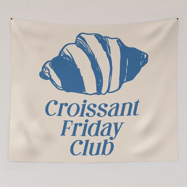 Item preview, Cute Croissant French. Croissant Friday Club.  designed and sold by CoCoArt-Ua.