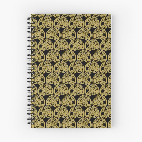 Item preview, Japanese Peony Flower Crest Pattern - Elegant Gold and Black Wagara designed and sold by vekotpu.