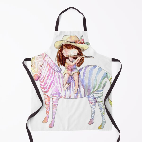 Aperçu de l'œuvre Cute Girl Riding a Pastel Zebra créée et vendue par DailyDoodlesBySumbul.