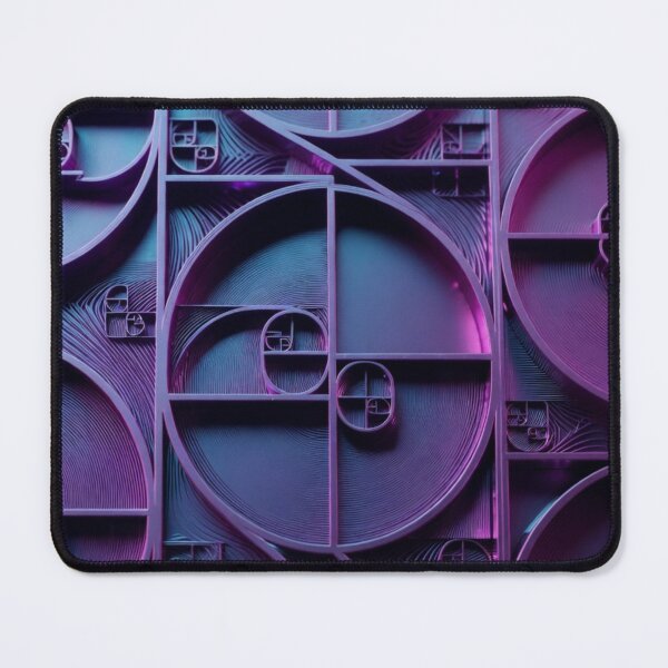 Item preview, 3D Embossed Purple Blue Concentric Geometric Rings designed and sold by IntelliMindDesigns.