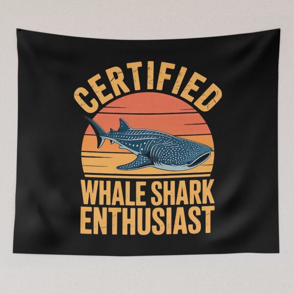 Item preview, Certified Whale Shark Enthusiast Retro Sunset Marine Life designed and sold by Ali-printshop.