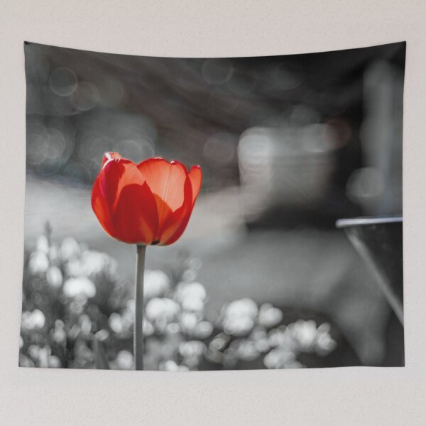 Item preview, Red Tulip in Black and White Setting designed and sold by Pioneer Spirit Market.