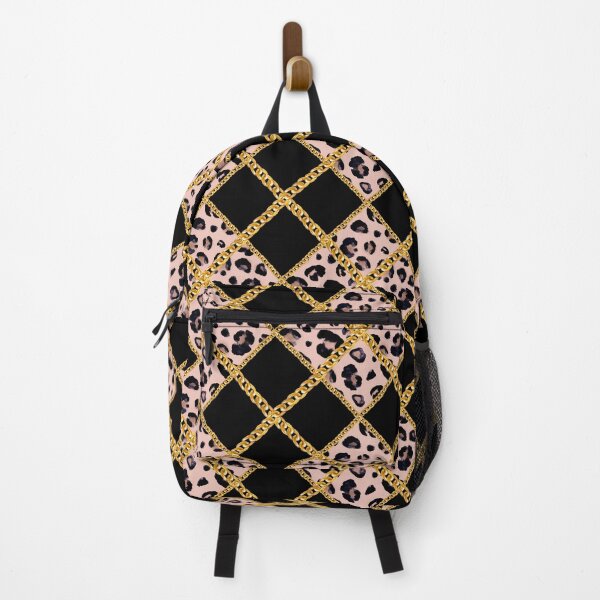 Item preview, Luxury Gold Chains Pink Leopard Seamless Pattern designed and sold by SolutionsArt.