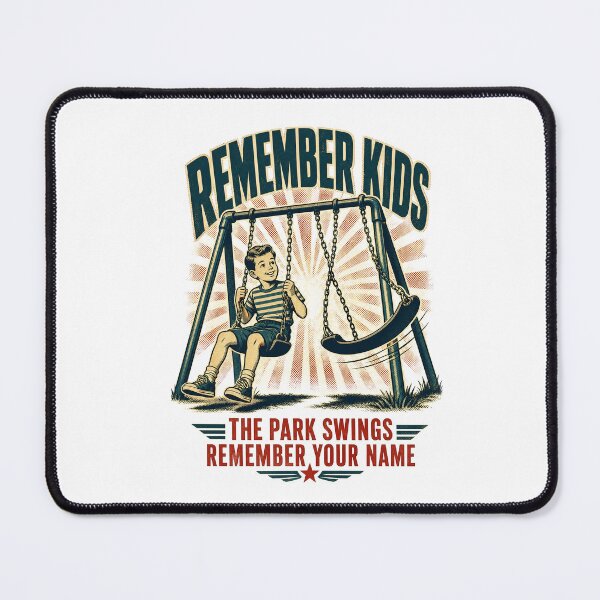 Item preview, Remember Kids Park Swings Creepy Vintage Humor designed and sold by journeyengine.