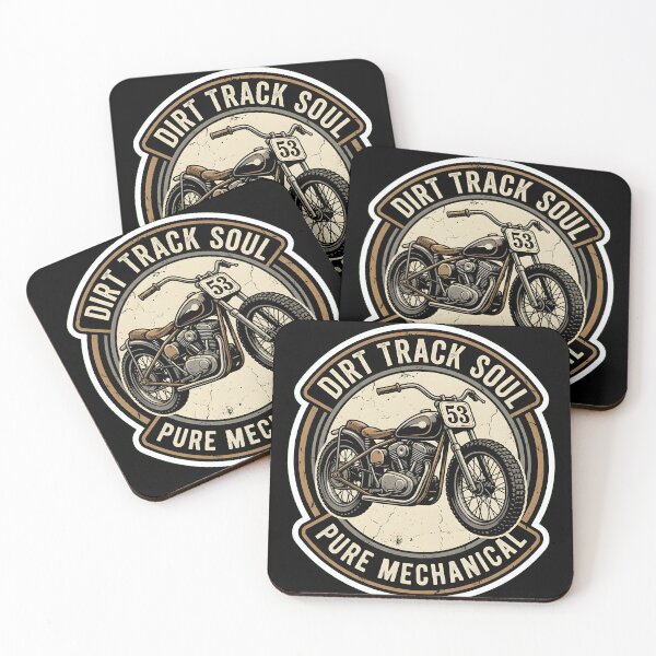 Item preview, Vintage Dirt Track Soul Flat Tracker Motorcycle Emblem designed and sold by EKHOAISTORE.