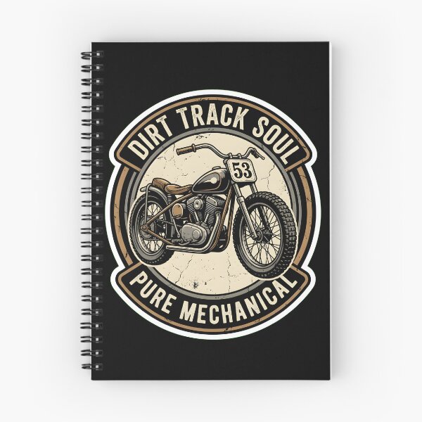 Item preview, Vintage Dirt Track Soul Flat Tracker Motorcycle Emblem designed and sold by EKHOAISTORE.