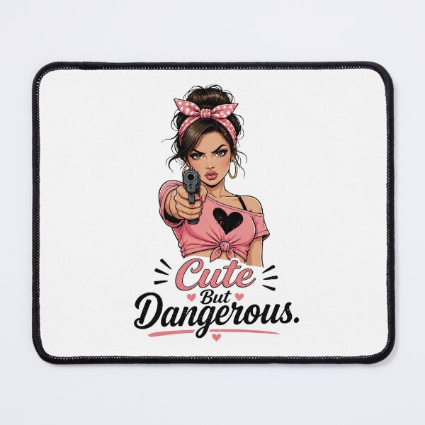 Item preview, "Cute But Dangerous" Retro Boss Lady  designed and sold by MusesWhispers.