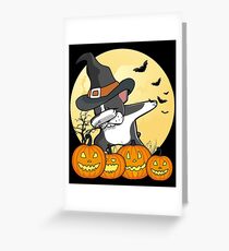 Dabbing Boston Terrier Halloween Dab Dance Greeting Card