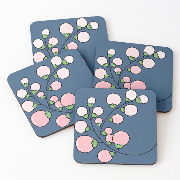 Item preview, Cute Pastel Pink Bead Branch Plant Illustration designed and sold by ubborn.