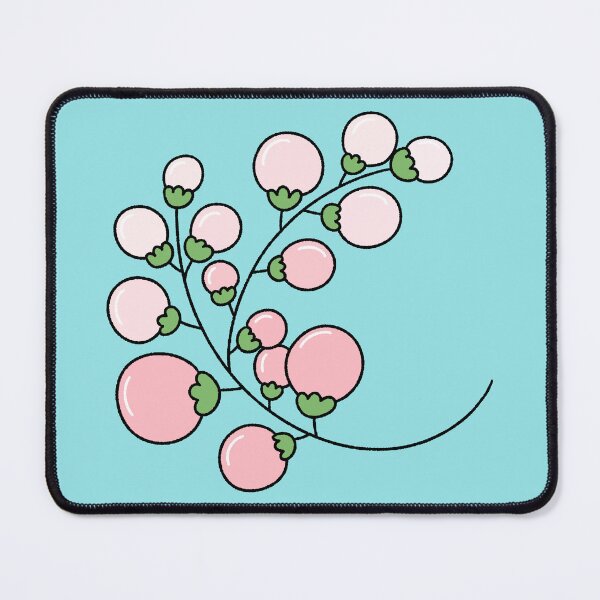 Item preview, Cute Pastel Pink Bead Branch Plant Illustration designed and sold by ubborn.