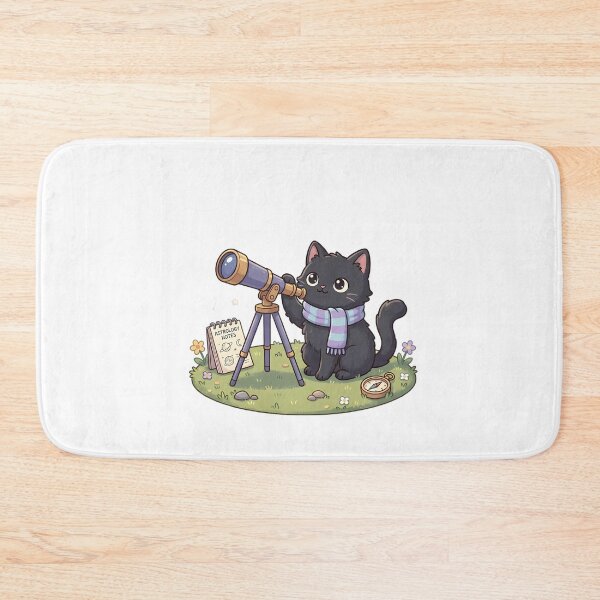 Item preview, Cute Black Cat Stargazing designed and sold by MzulhilmiZam.