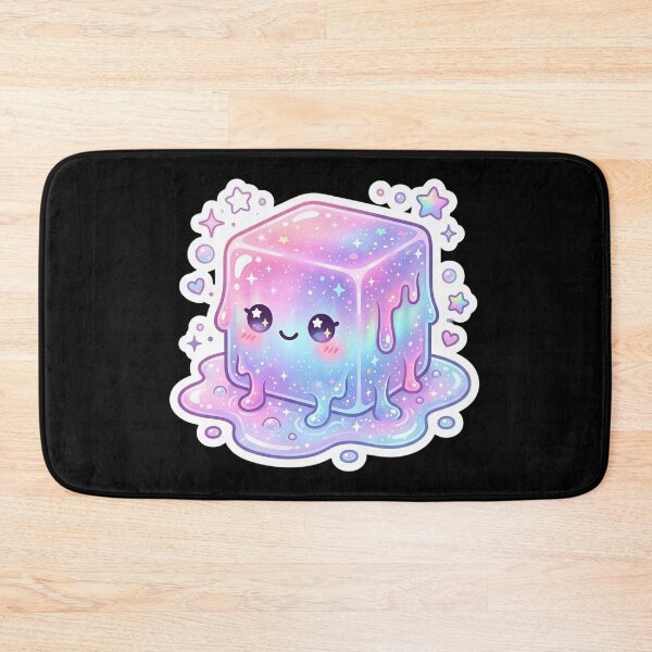 Item preview, Needoh Cute Pastel Galaxy Cube Sticker | Kawaii Cosmic Jelly Cube | Sparkly Aurora Slime Aesthetic designed and sold by Bhaskar Digital Art.