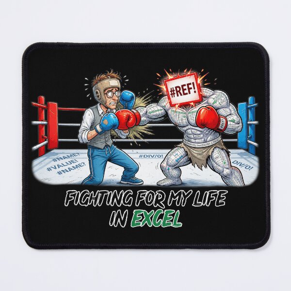 Item preview, Fighting For My Life In Excel | Funny Accountant Gym Boxing. designed and sold by spreadsheetcafe.