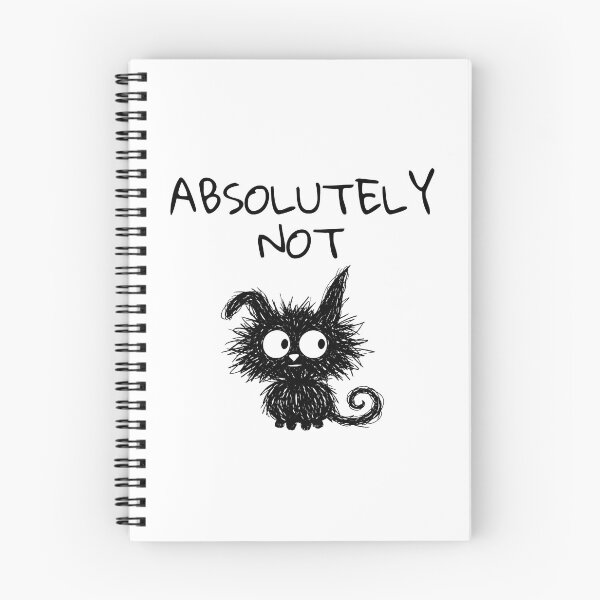 Item preview, Funny Black Cat – ABSOLUTELY NOT Mood | Doodle Cat Meme designed and sold by moodiecatshop.