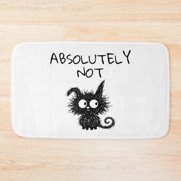 Item preview, Funny Black Cat – ABSOLUTELY NOT Mood | Doodle Cat Meme designed and sold by moodiecatshop.