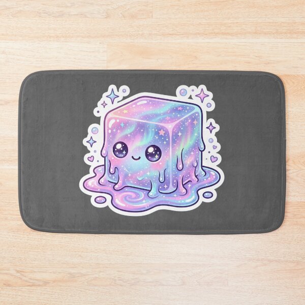 Item preview, Needoh Kawaii Aurora Galaxy Cube Sticker | Cute Pastel Cosmic Jelly Cube | Magical Space Aesthetic designed and sold by Bhaskar Digital Art.