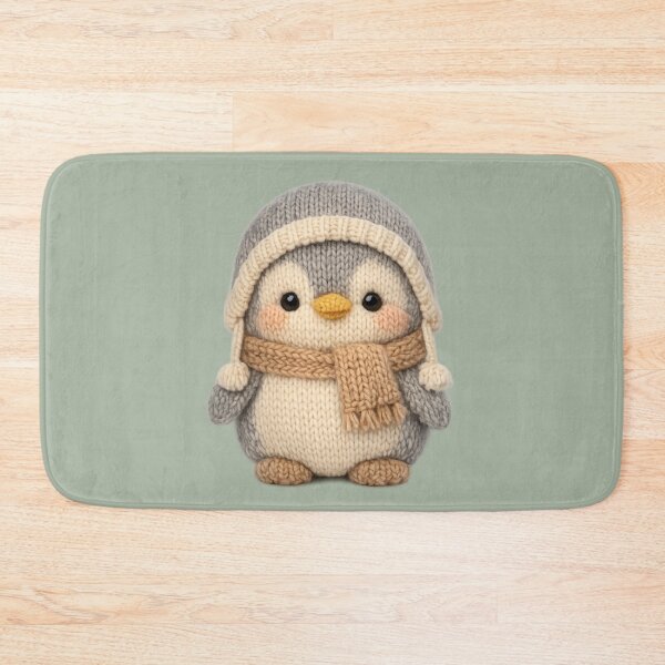 Item preview, Cute Knitted Penguin Plush | Kawaii Cottagecore Knitted Animal Art designed and sold by PopCulturePixel.