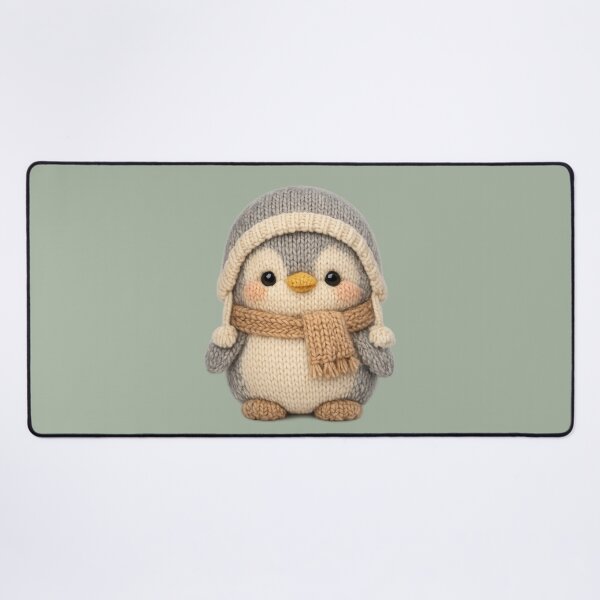Item preview, Cute Knitted Penguin Plush | Kawaii Cottagecore Knitted Animal Art designed and sold by PopCulturePixel.