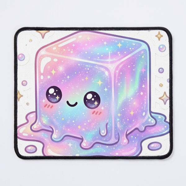 Item preview, Needoh Kawaii Galaxy Jelly Cube Sticker | Cute Pastel Cosmic Slime | Sparkly Rainbow Cube Aesthetic designed and sold by Bhaskar Digital Art.