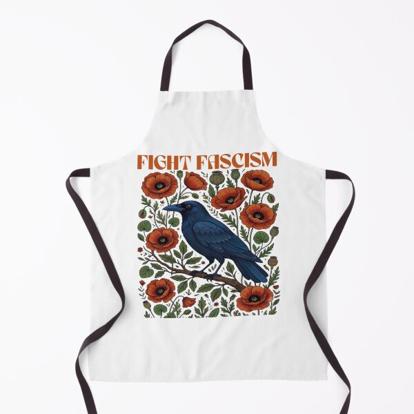 Item preview, Fight Fascism Raven Poppy Flowers Gothic Anti Fascist Protest designed and sold by PixlCrypt.