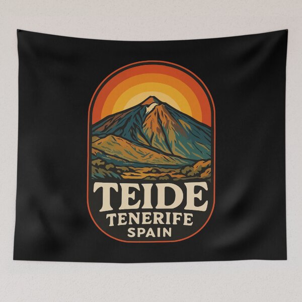 Item preview, Mount Teide Volcano Tenerife Spain Retro Trippy designed and sold by TomFrontierArt.