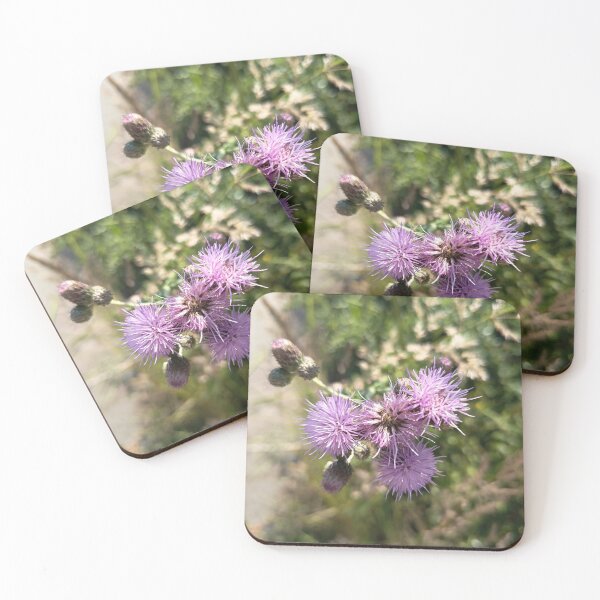 Item preview, Purple Thistle Wildflowers Blooming in Summer Meadow Close Up designed and sold by PhuongVoArt.
