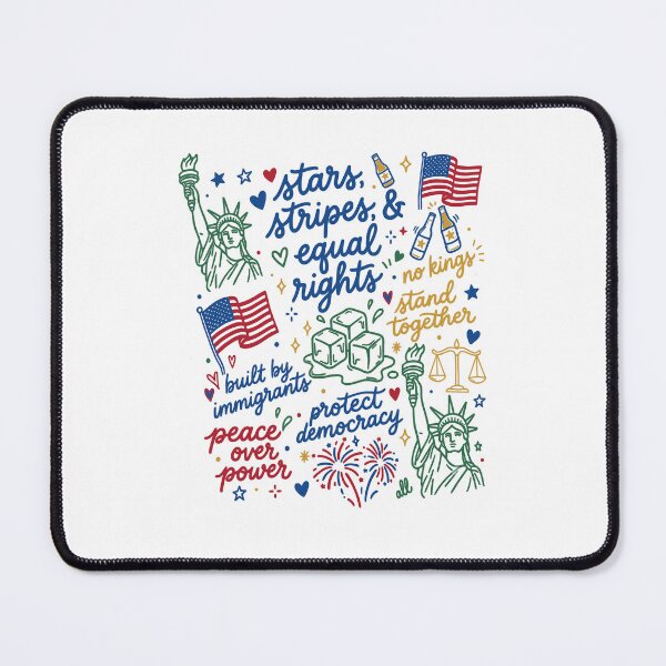 Item preview, Stars Stripes & Equal Rights Patriotic Democracy Protest Freedom Anti Ice designed and sold by PixlCrypt.
