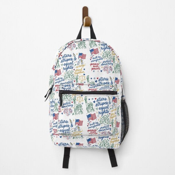 Item preview, Stars Stripes & Equal Rights Patriotic Democracy Protest Freedom Anti Ice designed and sold by PixlCrypt.