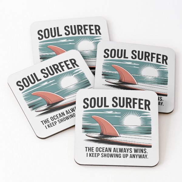 Item preview, Retro Soul Surfer Fin Ocean Sunset Illustration designed and sold by Enea Kelo.
