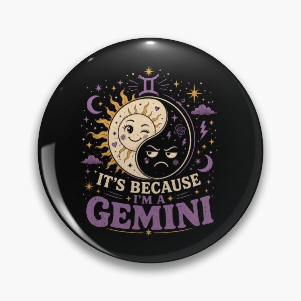 Item preview, It's Because I'm a Gemini Funny Zodiac Yin Yang Astrology Design designed and sold by La-Nuna.