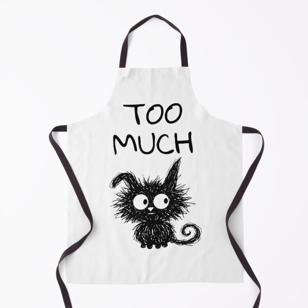 Item preview, Funny Black Cat – TOO MUCH Mood | Doodle Cat Meme designed and sold by moodiecatshop.