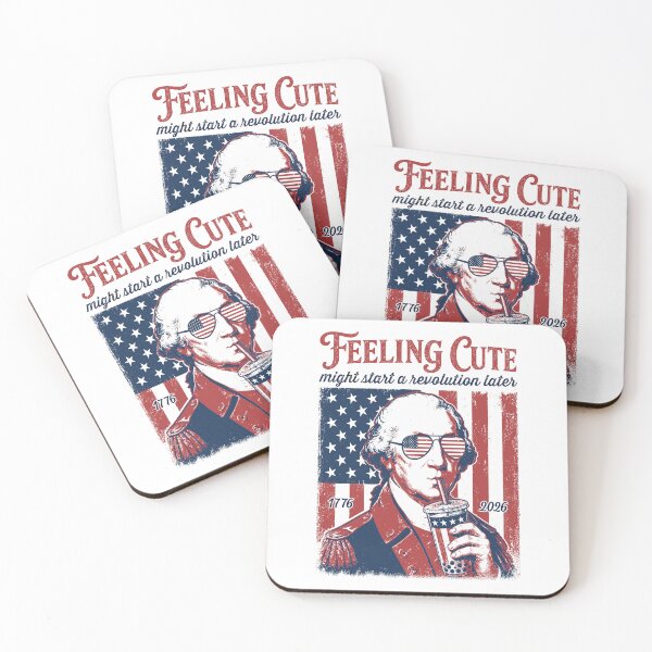 Item preview, Feeling Cute Might Start A Revolution Later George Washington Patriotic Boba Tea designed and sold by PixlCrypt.