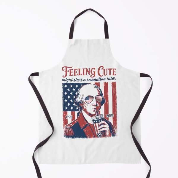 Item preview, Feeling Cute Might Start A Revolution Later George Washington Patriotic Boba Tea designed and sold by PixlCrypt.