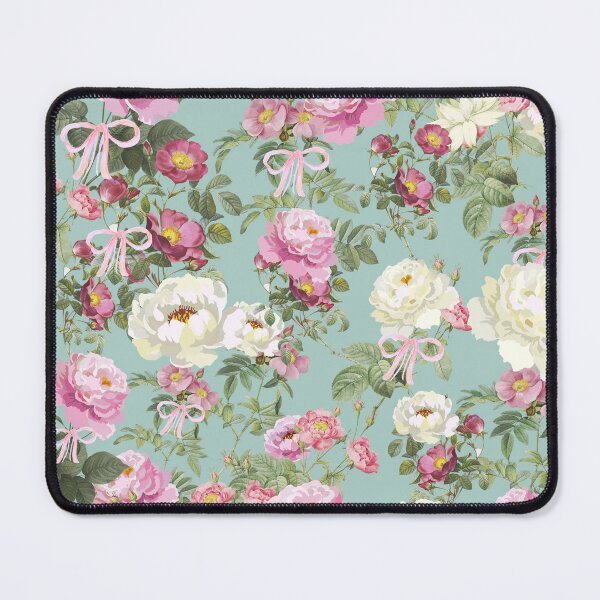 Item preview, Vintage Pink Roses & Coquette Bows Floral Pattern | Cottagecore Botanical Design designed and sold by Asmaa Abdul-Azim.
