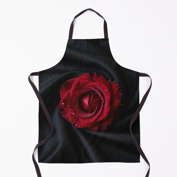 Item preview, Red Rose on Black Silk | Dark Romantic Floral Wall Art designed and sold by WitchyBotanicaArt.