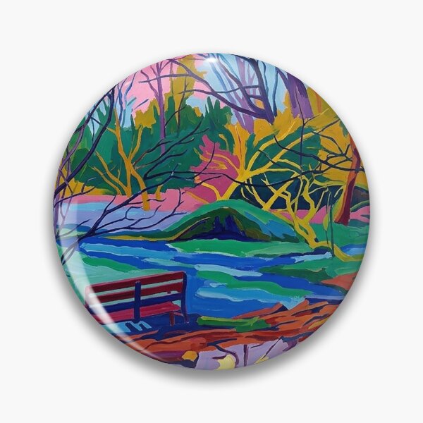 Item preview, Willow Hall Dam Sowerby Bridge Vibrant Fauvist Art designed and sold by ArtworkNorth.