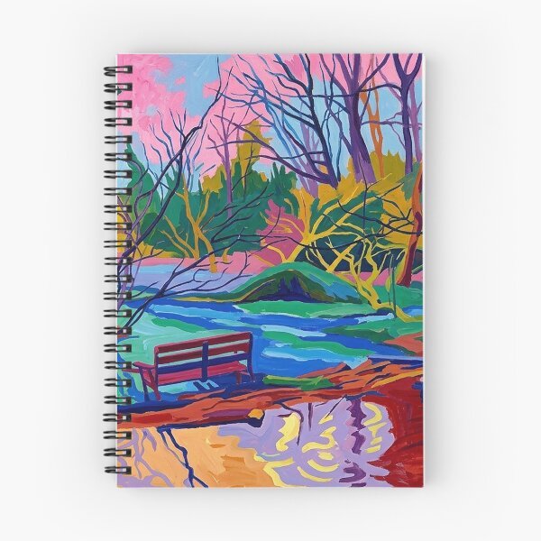 Item preview, Willow Hall Dam Sowerby Bridge Vibrant Fauvist Art designed and sold by ArtworkNorth.